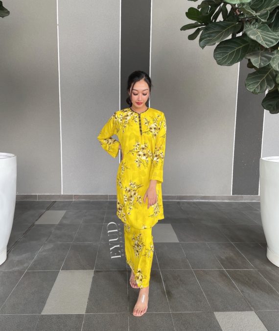 Natasha Luxe Yellow Kurung