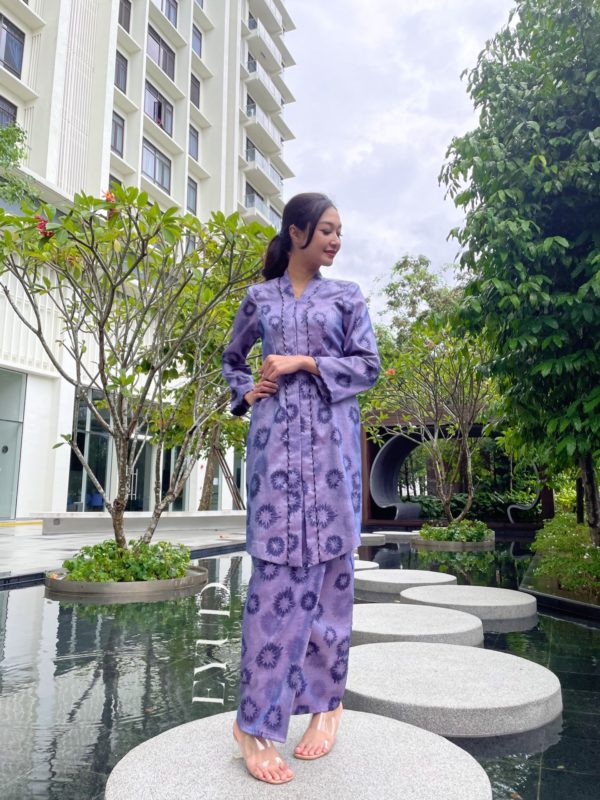 Merrissa Purple Lavender Kurung Saree Eyune Fashion