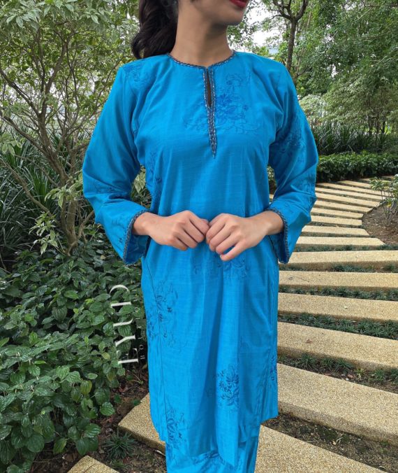 Natasha Luxe Turquorise Eyune Fashion Kurung