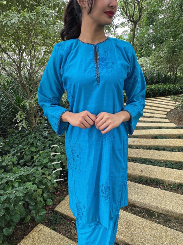 Natasha Luxe Turquorise Eyune Fashion Kurung